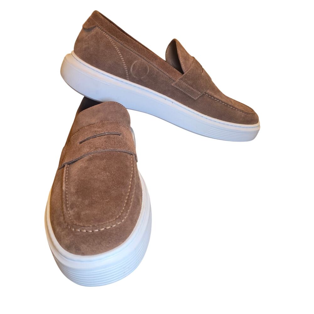 $328 Italian GOOD MAN BRAND- LONDON SUEDE LOAFERS Size 12